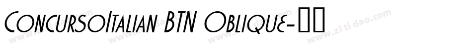 ConcursoItalian BTN Oblique字体转换